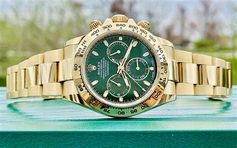 green and gold rolex|rolex gold with green dial.